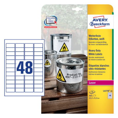 Heavy Duty Weatherproof Labels